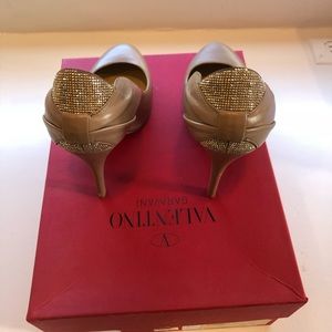Valentino embellished nude pumps
